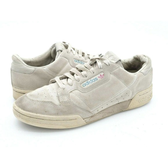 adidas Other - Adidas Continental 80 Mens 10 Sneakers Raw White Suede Lace Up Athletic Shoes